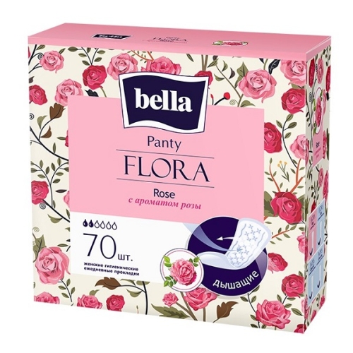 Белла Панти Флора Прокладки ежедн. 70шт. с ароматом розы Bella Panty