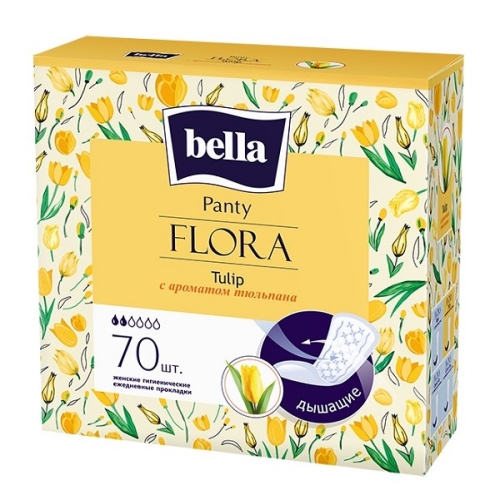 Белла Панти Флора Прокладки ежедн. 70шт. аромат тюльпана Bella Panty