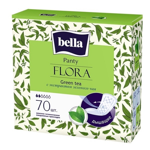 Белла Панти Флора Прокладки ежедн. 70шт. экстракт зеленого чая Bella Panty
