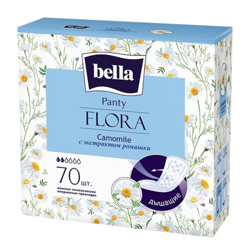 Белла Панти Флора Прокладки ежедн. 70шт. экстракт ромашки Bella Panty