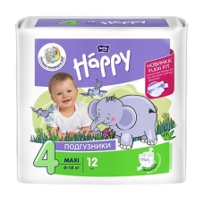 Белла Бэби Хеппи Подгузники макси 8-18кг 12шт Bella Baby Happy