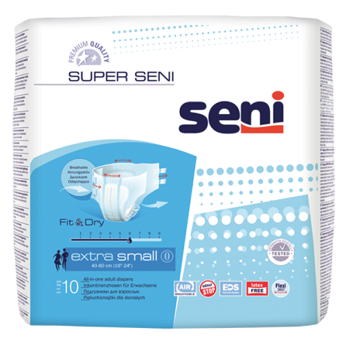 Сени Супер Подгузники для взрослых р.XS 10шт. Seni Super