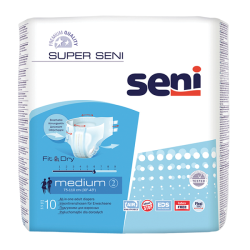 Сени Супер Подгузники для взрослых р.M 10шт. Seni Super