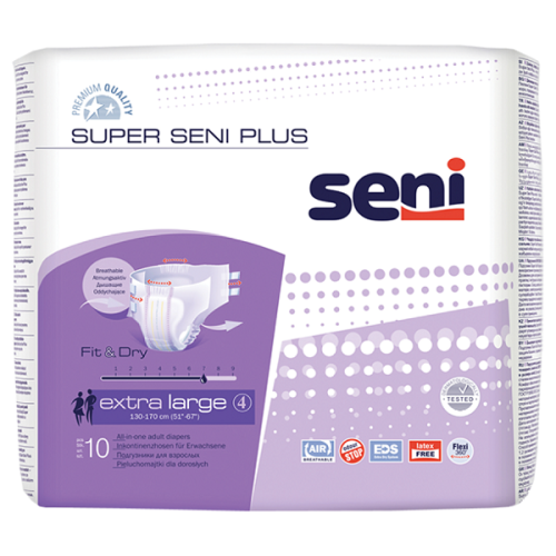 Сени Супер Плюс Подгузники для взрослых р.XL 10шт. Seni Super Plus
