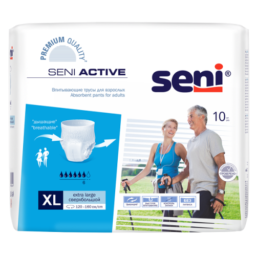 Сени Seni Актив Трусы впитывающие р.XL 10шт. Seni Active