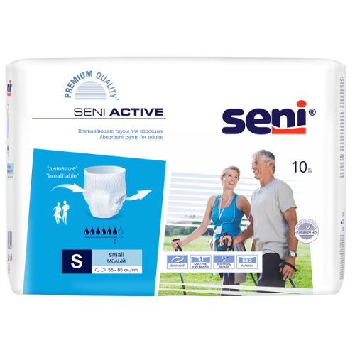 Сени Seni Актив Трусы впитывающие р.S №10 Seni Active