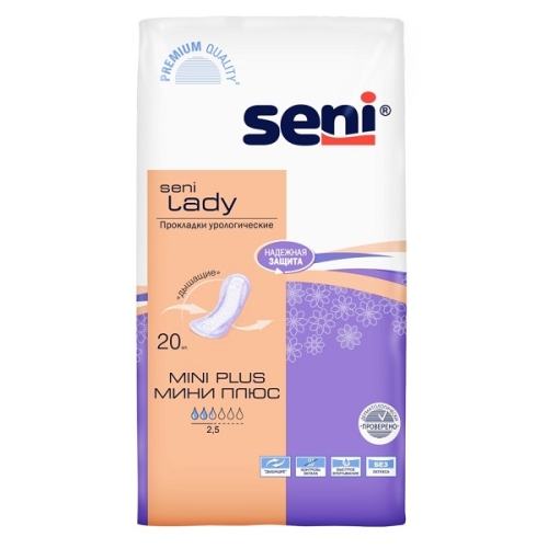 Сени Леди Мини Плюс Прокладки урологические 20шт. Seni Lady Mini Plus