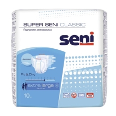 Сени Супер Классик Подгузники для взрослых р.ХL №10 130-170см Seni Super Classic Extra large