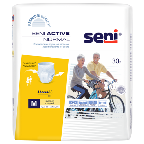 Сени Seni Актив Нормал Трусы впитывающие р.M 30шт. Seni Active Normal