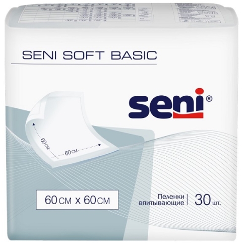 Сени Софт Бэйсик Пеленки впитыв. 60х60см №30 Seni Soft Basic 
