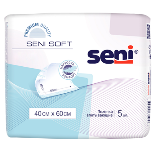 Сени Софт Пеленки впитыв. 40х60см 5шт. Seni Soft