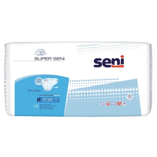 Сени Супер Подгузники для взрослых р.L 30шт. 100-150см Seni Super Large