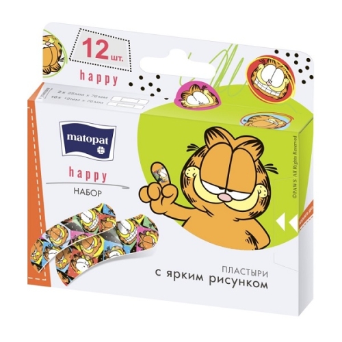 Матопат Пластырь медицинский Хэппи 12шт. Matopat Happy