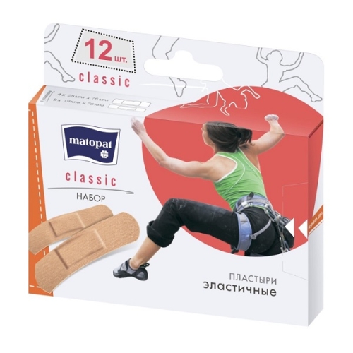 Матопат Пластырь медицинский Классик 12шт Matopat Classic