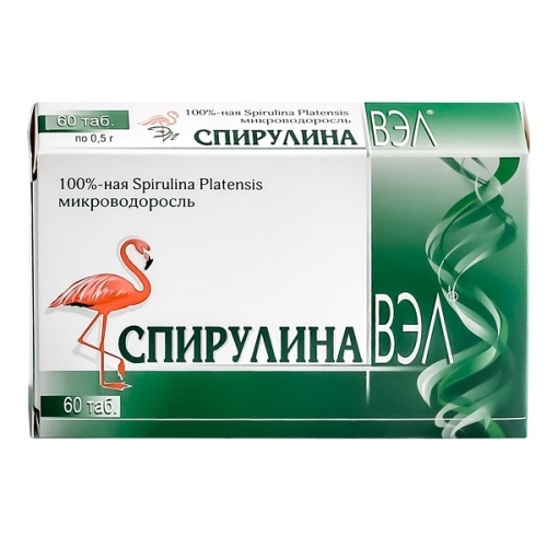 Спирулина ВЭЛ таблетки 500мг №60