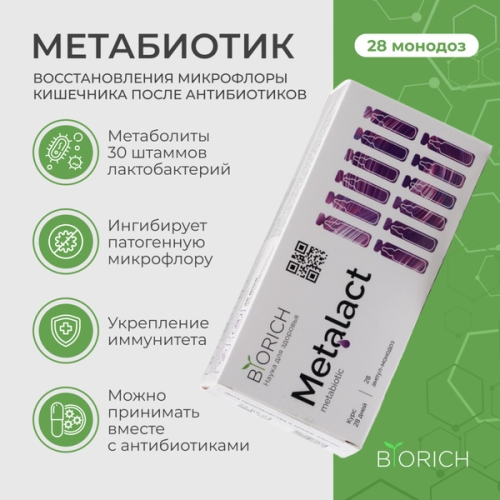 Метабиотик Металакт Metalact ампулы монодозы 4мл №28