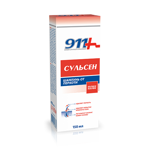 911 Сульсен шампунь п/перхоти 150мл