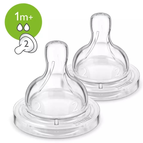 Авент Соска Anti-colic силикон. №2 Медленный поток Арт.82820/SCF632-27