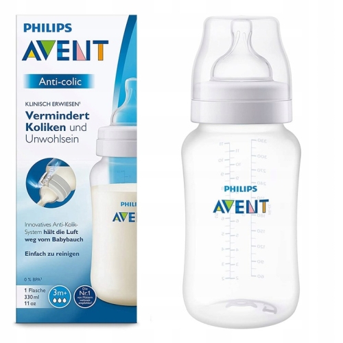 Авент Бутылочка Anti-colic 330мл №3 3+мес. соска сил. сред.поток Арт.SCF816/17