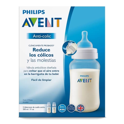 Авент Бутылочка Anti-colic 330мл 2шт. 3+мес. соска сил. сред.поток Арт.SCF816/27 