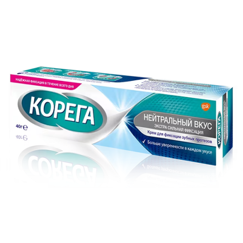 Корега Нейтральный вкус крем 40г для фиксации протезов
