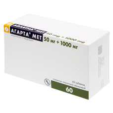 Агарта Мет таблетки 50мг+1000мг №60