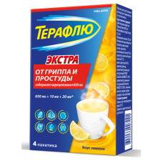 ТераФлю Экстра Лимон №4 порошок д/р-ра д/приема внутрь