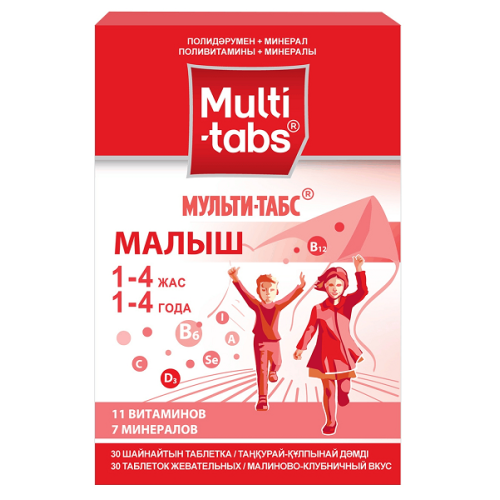 Мульти-Табс Малыш таб жев №30 малина-клубника