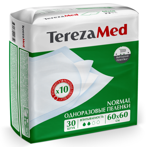 ТерезаМед Пеленки однораз. нормал 60х60см №30 TerezaMed
