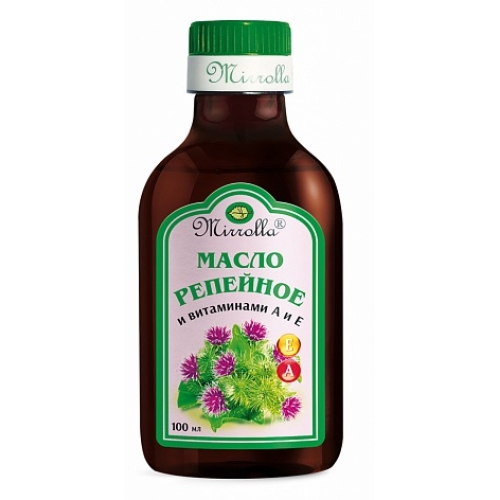 Масло Репейное Витамины А и Е фл. 100мл Мирролла