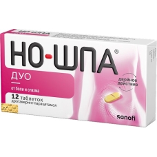 Но-шпа Дуо таблетки 40мг+500мг №12