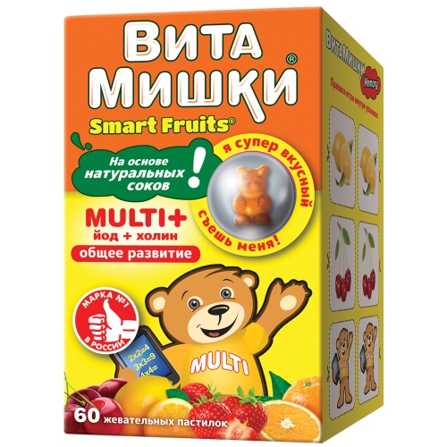 Кид С Формула ВитаМишки Мульти + пастилки жев №60