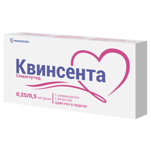 Квинсента р-р д/п/к введ 0,25мг/0,5мг шпр-ручк 1,5мл №1 /доза с иглами №6