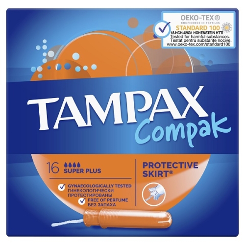 Тампакс Tampax Компак супер плюс №16 тампоны с апликатором