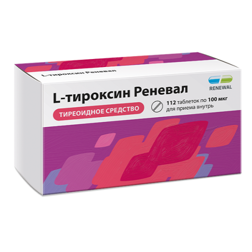 L-Тироксин Реневал таб. 100мкг №112