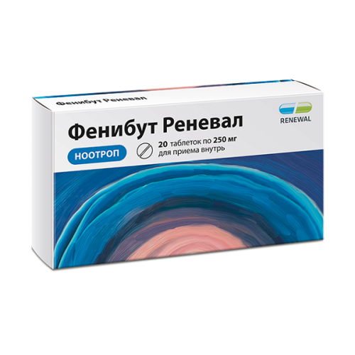 Фенибут Реневал таб. 250мг №20