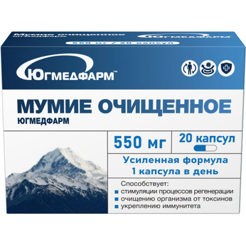 Мумие очищенное капсулы №20 Югмедфарм (БАД)