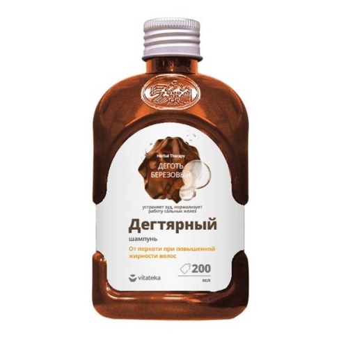 Дегтярный шампунь от перхоти д/жирн.волос 200мл Витатека