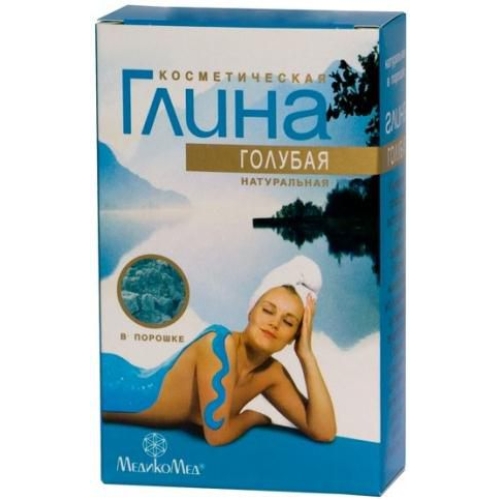 Глина пор 100г голубая
