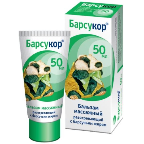 Барсукор крем-бальзам массажный 50мл д/детей с барсучим жиром