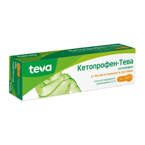 Кетопрофен-Тева гель 2,5% 50г