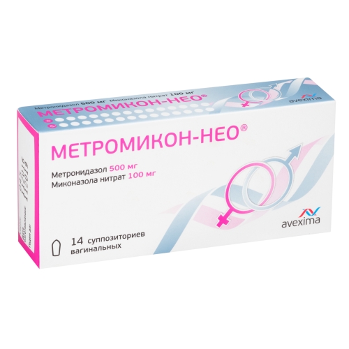 Метромикон-Нео супп ваг 500мг+100мг №14