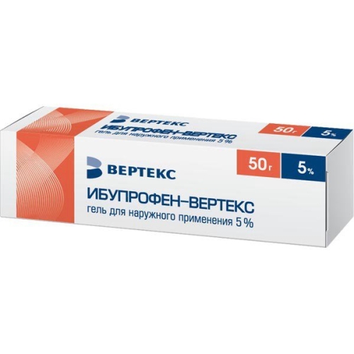 Ибупрофен гель 5% 50г Вертекс