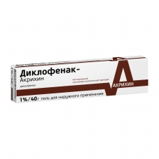 Диклофенак-Акрихин гель д/наружн примен 1% 40г