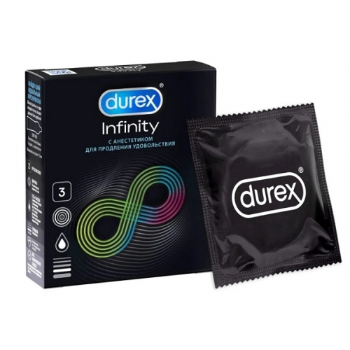 Дюрекс Durex Инфинити Презервативы №3 с анестетиком гладкие