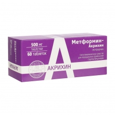 Метформин-Акрихин таблетки  500мг №60