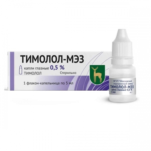 Тимолол-Мэз капли глазн 0,5% 5мл