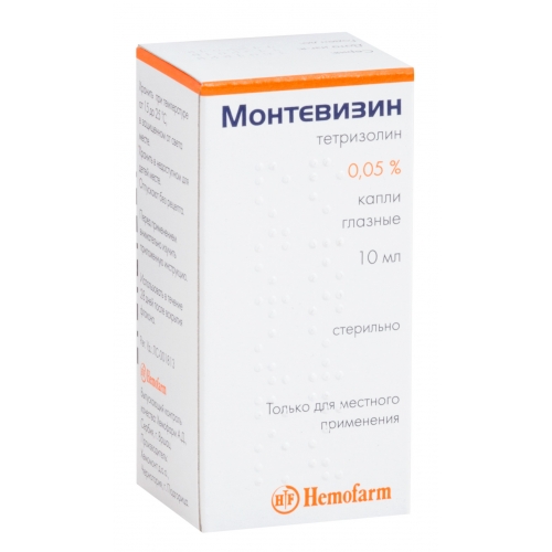 Монтевизин капли глазн 0,05% фл 10мл + насад дозир
