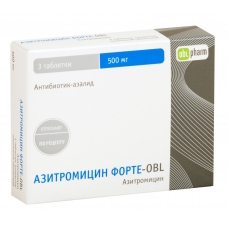 Азитромицин Форте-OBL таб по 500мг №3